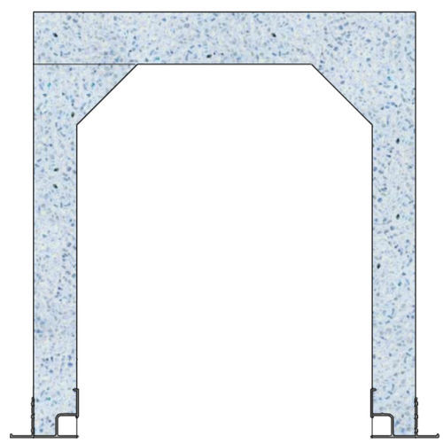 Polystyrene roll-up shutter lintel - 22 H 25 - FIXOLITE - U-shaped