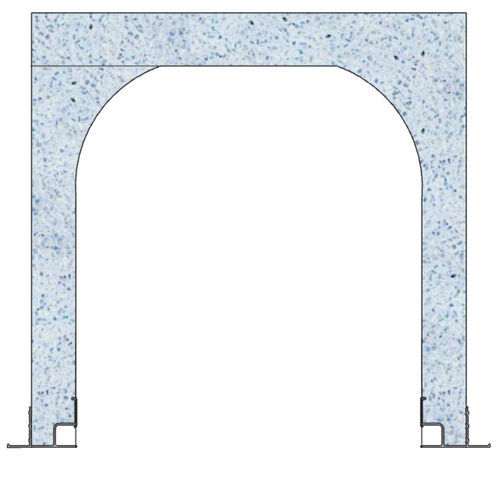 Polystyrene roll-up shutter lintel - 25 H 25 - FIXOLITE - U-shaped