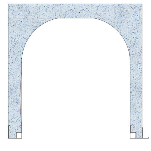 Polystyrene roll-up shutter lintel - 28 H 29 - FIXOLITE - U-shaped