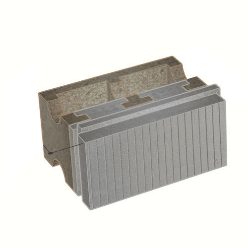 Polystyrene formwork block - B-HI38/14+20 - FIXOLITE - for wall / floor / insulating