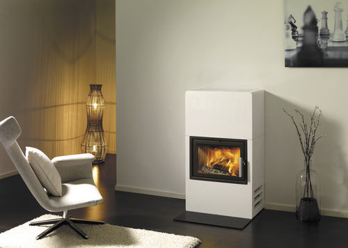 Wood-burning fireplace - STOCKHOLM - Nordpeis - built-in / Single-sided / closed hearth