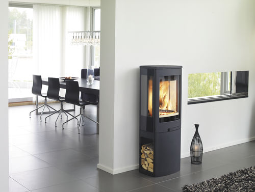 Wood heating stove - DUO 2  - Nordpeis - 3-sided / contemporary / metal