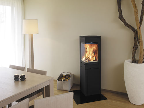 Wood heating stove - QUADRO 3 - Nordpeis - 2-sided / contemporary / metal