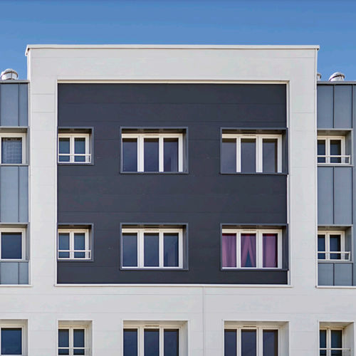 Panel cladding - RESIDENTIAL AREA "GUAGUIN MATISSE"   - Arconic Architectural Products SAS, Merxheim/Frank - aluminium / vertical / smooth