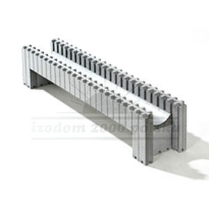 Concrete lintel - MLI 1,2/25 - izodom 2000 polska - expanded polystyrene (EPS) / insulating / prefab