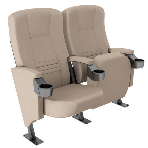 Fabric cinema seating - PARAGON 538 - FORAFORM AS - commercial / red / brown