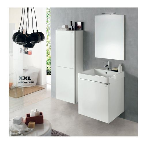 Wall-hung laundry sink - ROUND - Geromin - built-in / ceramic