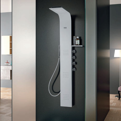 Thermostatic shower column - LAMA - Geromin - commercial / wall-mounted / contemporary