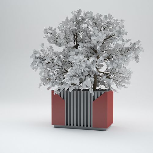 Metal planter - FORTNESS - CITYSì - rectangular / square / modular
