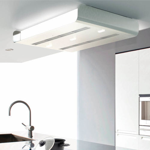 Ceiling-mounted range hood - MASAI - Galvamet - built-in / ductless / white