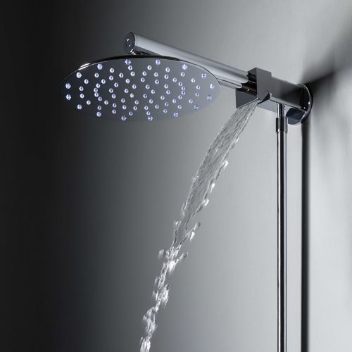 Wall-mounted shower head - DUETTO C - TENDER RAIN - round / rain / waterfall