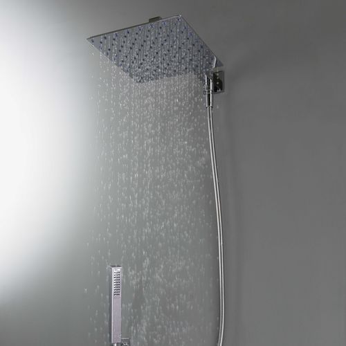 Wall-mounted shower set - DUETTO D - TENDER RAIN - contemporary / with hand shower