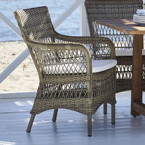 Traditional garden chair - Marie - Sika-Design - fabric / aluminum base / with removable cushion