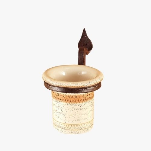 Ceramic toilet brush holder - FT321 - IL Forgiato - glass / wall-mounted