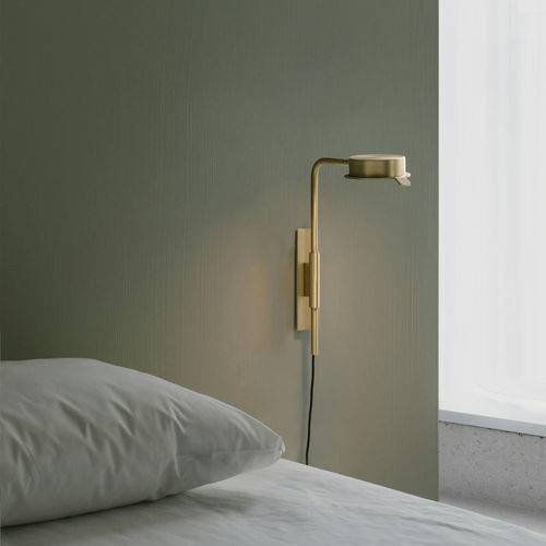 Contemporary wall light - w102 Chipperfield - Wastberg - indoor / brass / steel