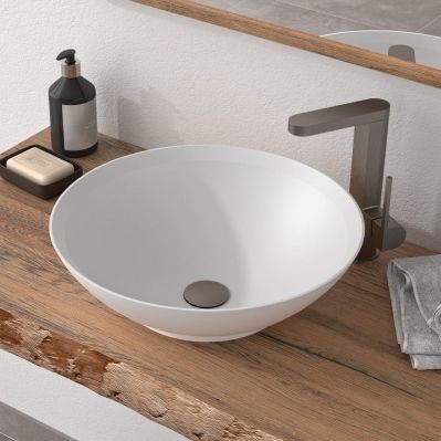 Countertop washbasin - AXR-R - Hasenkopf - Solid Surface / round / without hole