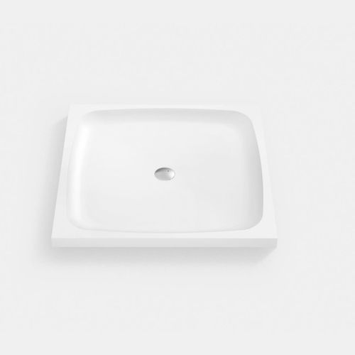 Rectangular shower base - CURVA - Hasenkopf - raised / Corian® / non-slip