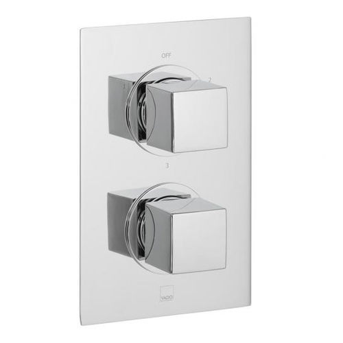 Shower mixer tap - MIX-148D/3-C/P - VADO - wall-mounted / thermostatic / chromed metal