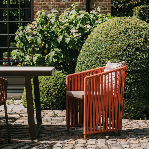 Contemporary dining chair - BITTA LOUNGE - KETTAL - indoor / fabric / rope
