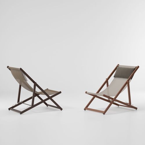 Fabric deck chair LANDSCAPE KETTAL aluminum
