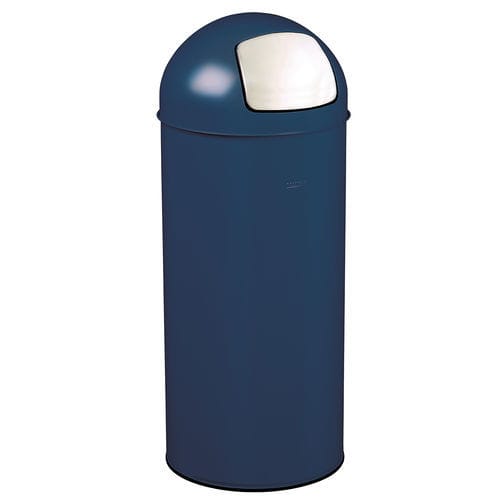 Metal trash can - PUSH - ROSSIGNOL - with lid / indoor / contemporary