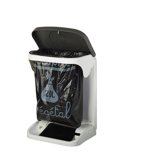 Kitchen trash bag holder - INO - ROSSIGNOL - floor-mounted / plastic / with lid