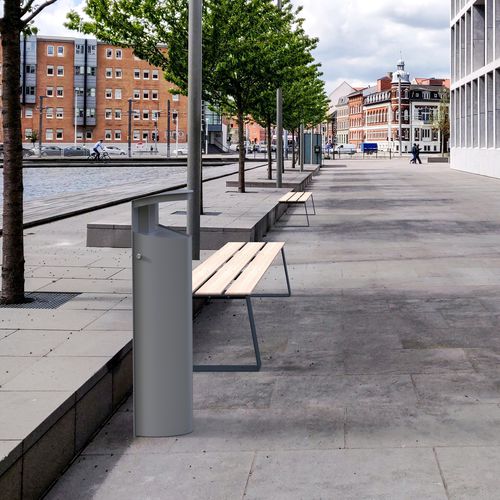 Wall-mounted ashtray - KOA - ROSSIGNOL - powder-coated steel / for outdoor use / for public space