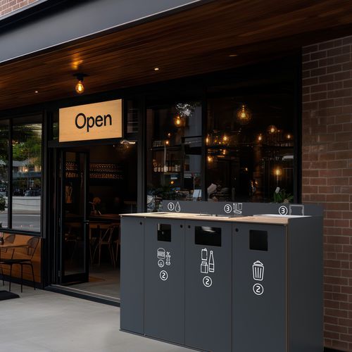 Public trash can - Restotri - ROSSIGNOL - recycling / steel / HPL