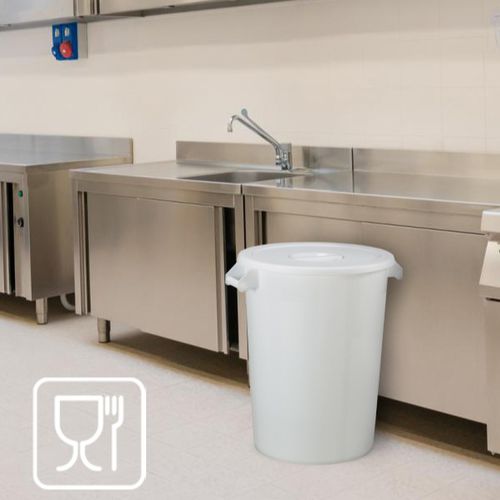 Kitchen trash can - PRATIK - ROSSIGNOL - polyethylene / with lid / indoor