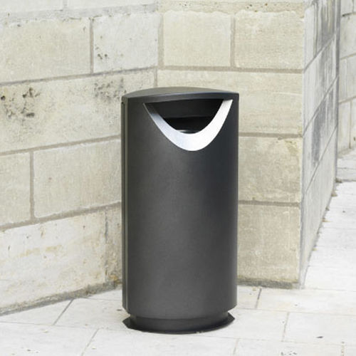 Public trash can - ELLIPSE - Concept Urbain - floor-standing / wall-mounted / galvanised steel