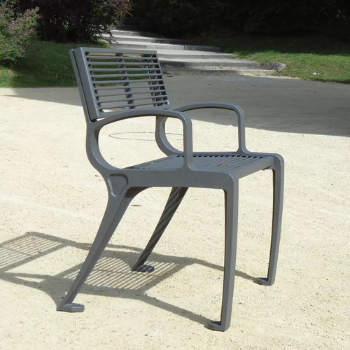 Contemporary garden chair BASIC Concept Urbain steel / cast iron