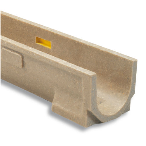 Drainage channel with grating - SELF - ULMA - ARCHITECTURAL SOLUTIONS - slot / polymer concrete / galvanised steel grate