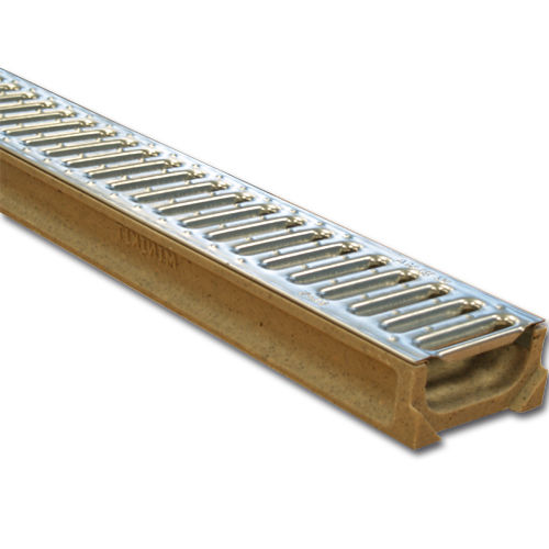 Drainage channel with grating - MINIKIT - ULMA - ARCHITECTURAL SOLUTIONS - slot / polymer concrete / galvanised steel grate