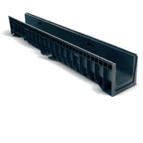 Drainage channel with grating - HYDRO - ULMA - ARCHITECTURAL SOLUTIONS - slot / polypropylene / galvanised steel grate