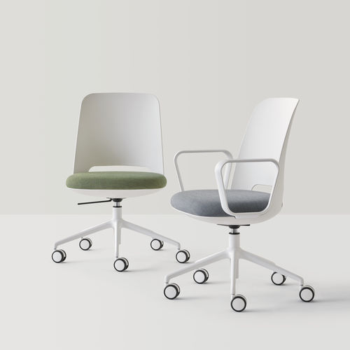 Contemporary office chair - ORUS - INCLASS - indoor / leather / fabric