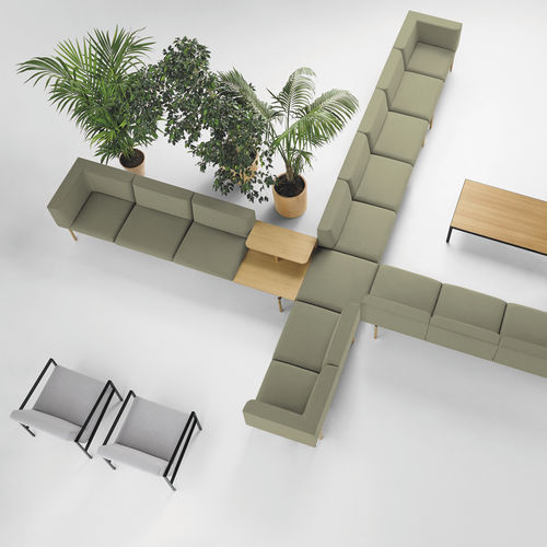 Modular sofa - LAPSE - INCLASS - modern / fabric / leather