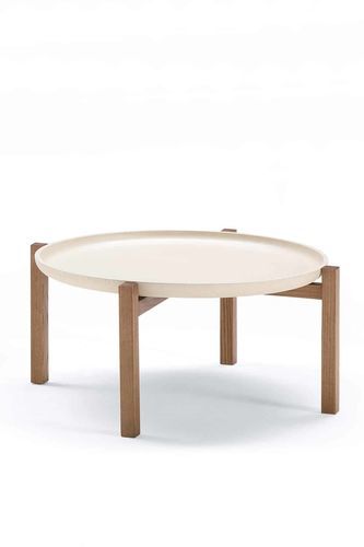 Scandinavian design coffee table - PONG - Italy Dream Design - ash / ash base / round