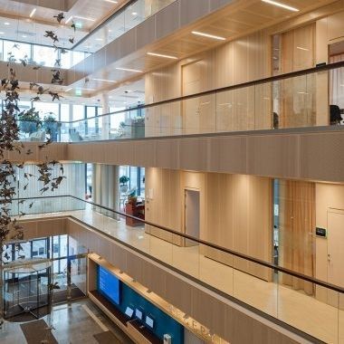 Acoustic wall panel - PD8 - Gustafs Scandinavia AB - for ceiling / wood veneer / rectangular