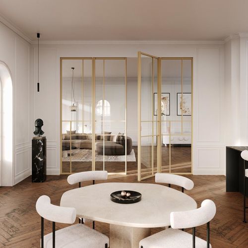 Metal profile - DIVINA DECORATIVE - ARLU - for glass partition wall / wall-mounted / shaped