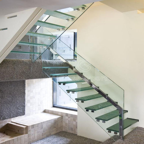 Half-turn staircase - STRUCTURAL - Glas Expert - glass step / glass frame / home