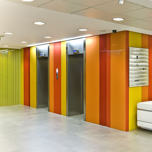 Safety glass panel - EVOKERAM R - Glas Expert - tempered / ultra-clear / high-gloss