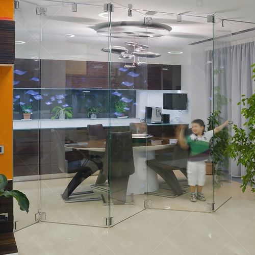 Interior door - MTG L-2500 - Glas Expert - glass / folding / contemporary