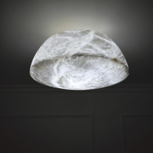 Contemporary ceiling light - ELIOT - Atelier-alain-ellouz - round / alabaster / LED