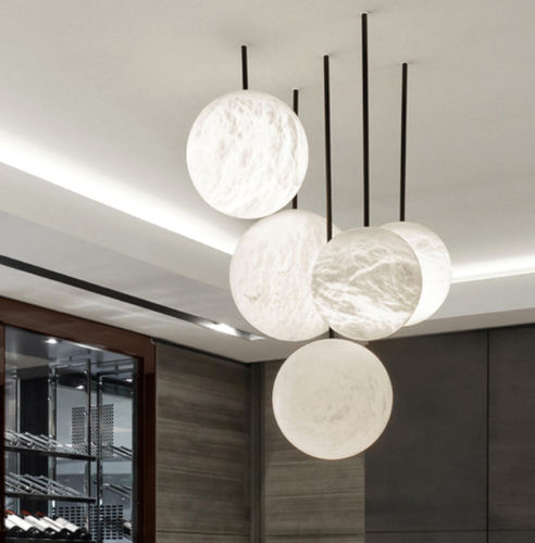 Contemporary chandelier - POP 5 - Atelier-alain-ellouz - stone / commercial / LED