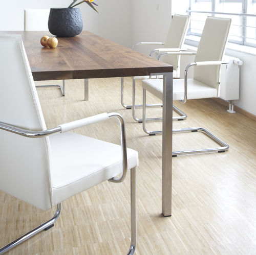 Contemporary visitor chair - AURA - KFF - steel / upholstered / cantilever