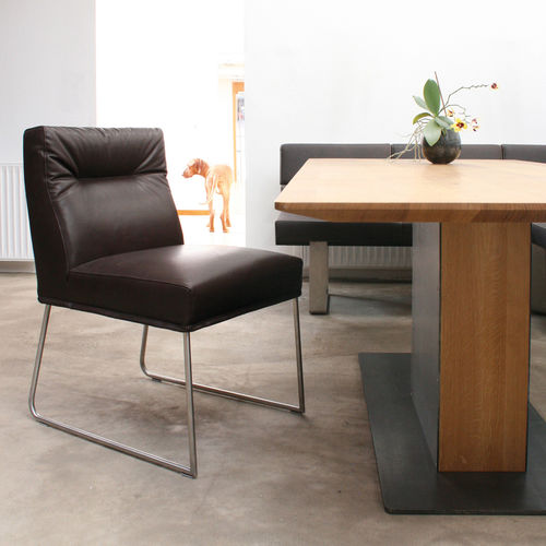 Contemporary visitor chair - D-LIGHT - KFF - indoor / fabric / steel