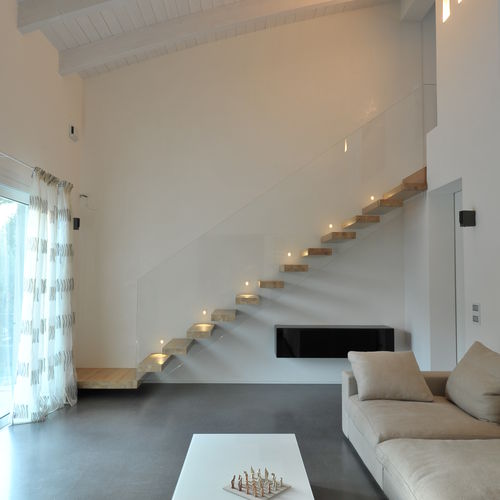 Straight staircase - MANHATTAN - TECNOSCALE - quarter-turn / half-turn / circular