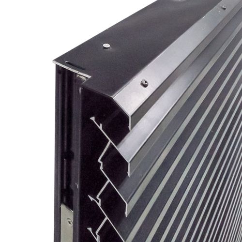 Entry door - DUCODOOR LOUVRE - Duco - aluminum / pivoting / without glazing