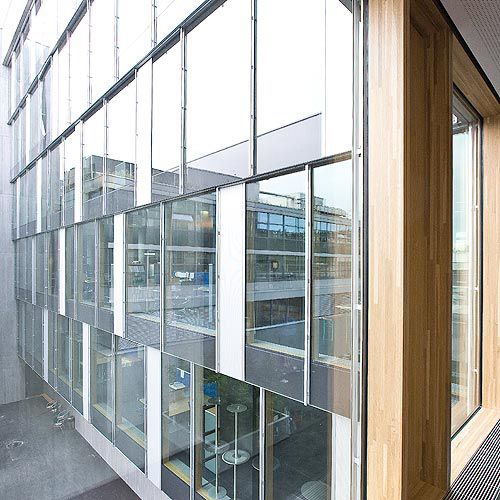 Interior door - TECHNOLOGY CENTRE SIKA, ZURICH/SWITZERLAND - Schindler - wooden / sliding / glazed