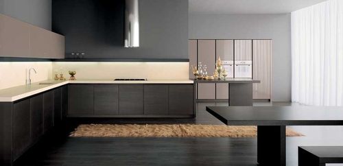 Contemporary kitchen - AXIS - Zampieri Cucine - wood veneer / handleless